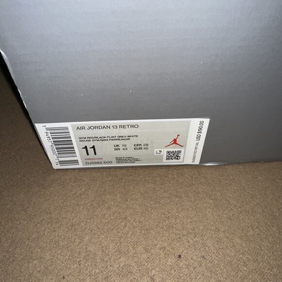 NIB Nike Air Jordan 13 Retro Gym Red/Black-Flint-Grey-White DJ5982-600 Size 11